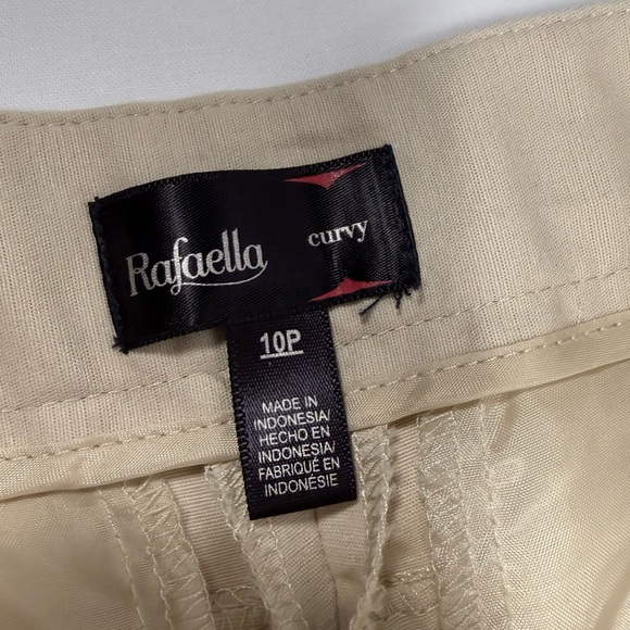 Curvy Rafaella Beige Cotton Blend Ankle Dress Pants 10P - Picture 6 of 8